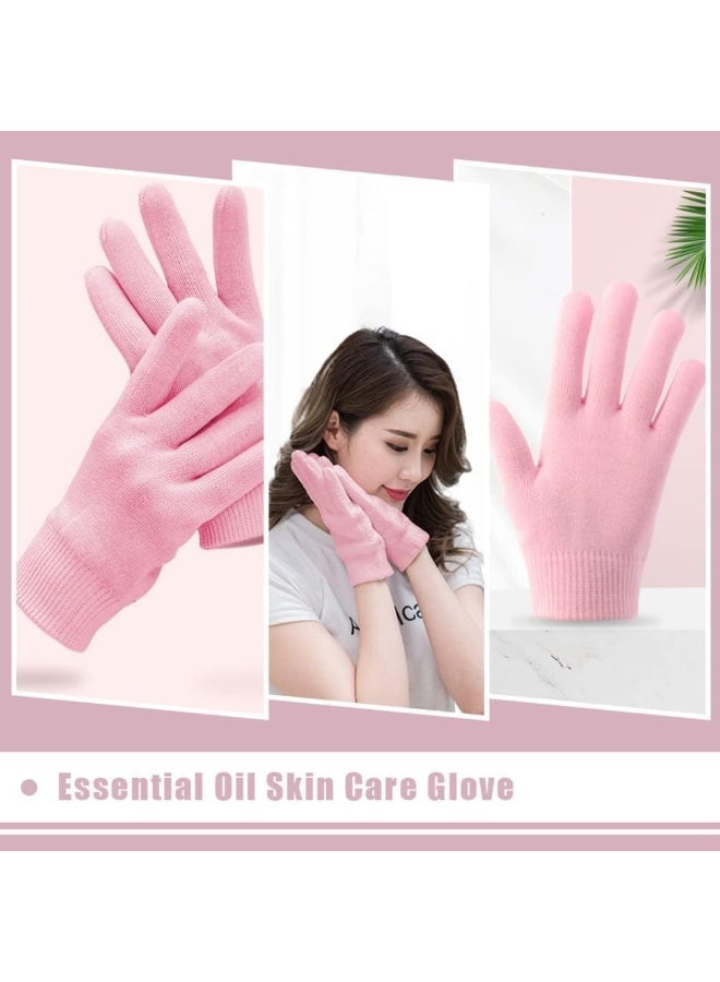 قفازات سيليكون مرطبة لليدين - عبوة من قطعتين: علاج فعال لليدين الجافة والمتشققة - قفازات مرنة وقابلة لإعادة الاستخدام للعناية اليومية - متعددة الألوان - Image 3